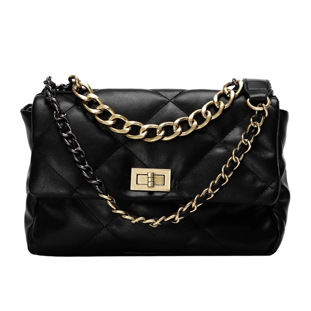 Faux Leather Crossbody Bag